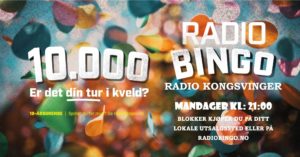 Spill radiobingo på Radio Kongsvinger mandager 21:00