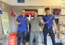 Tom Dahl (f.v) Jan-Tore Gråberget Bjørklund og Lukas Budvytis er blant få butikker i Norge som kan skilte med to pantemillionærer.
